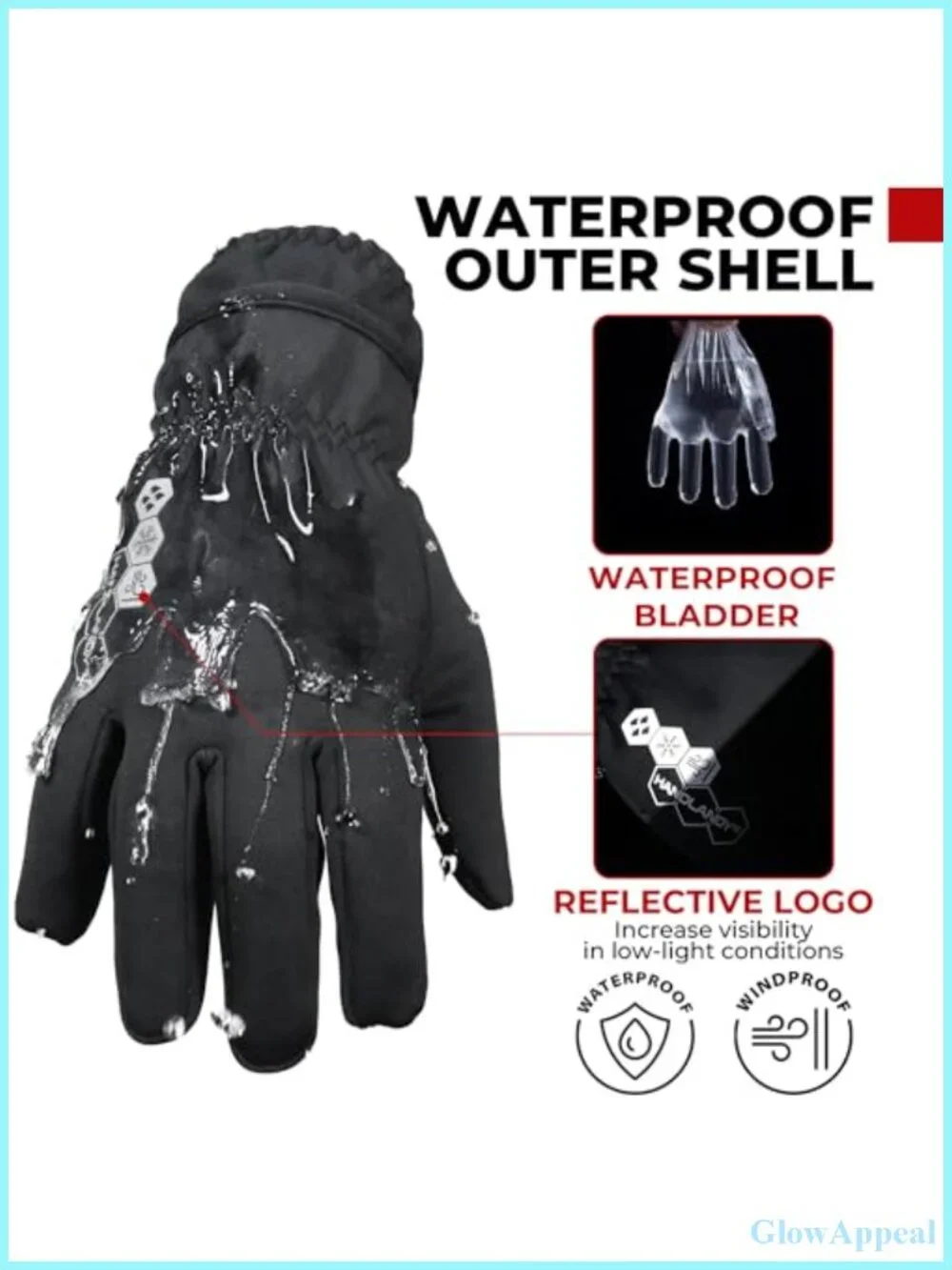 Waterproof Insulated Winter Gloves for Men & Women Touchscreen Cycling Skiing